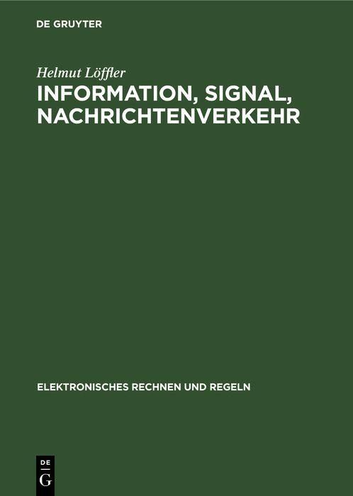 Produktbild: Information, Signal, Nachrichtenverkehr