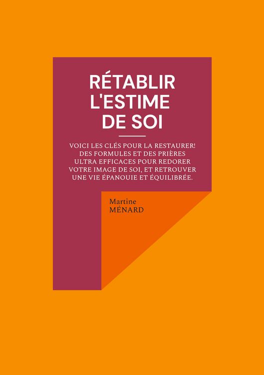 Produktbild: R&eacute;tablir l'estime de soi