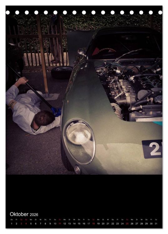 Produktbild: MotorSchau Goodwood Revival (Tischkalender 2026 DIN A5 hoch), CALVENDO Monatskalender