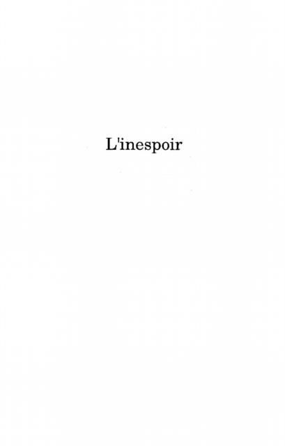 Produktbild: L'inespoir