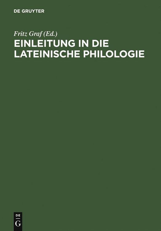 Produktbild: Einleitung in die lateinische Philologie