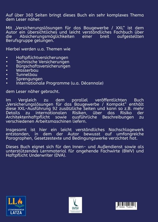 Produktbild: Versicherungsl&ouml;sungen f&uuml;r das Baugewerbe