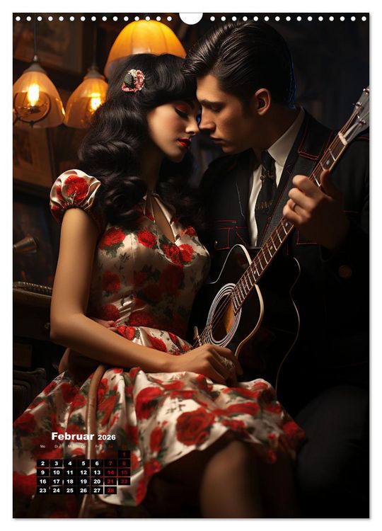 Produktbild: Rockabilly (Wandkalender 2026 DIN A3 hoch), CALVENDO Monatskalender