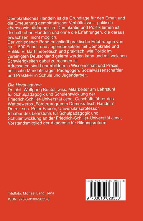 Produktbild: Erfahrene Demokratie. Wie Politik praktisch gelernt werden kann