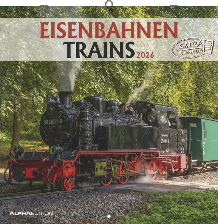 Bild vom Artikel Eisenbahnen 2026 - Broschürenkalender 30x30 cm (30x60 geöffnet) - Kalender mit Platz für Notizen - Steam Engines - Bildkalender - Wandkalender vom Autor Alpha Edition