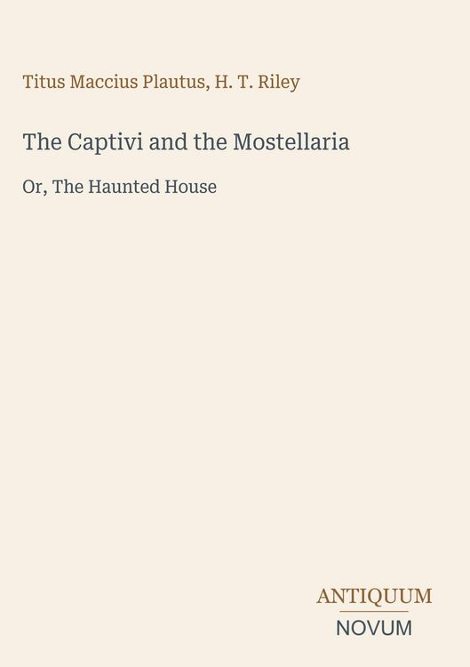 Produktbild: The Captivi and the Mostellaria
