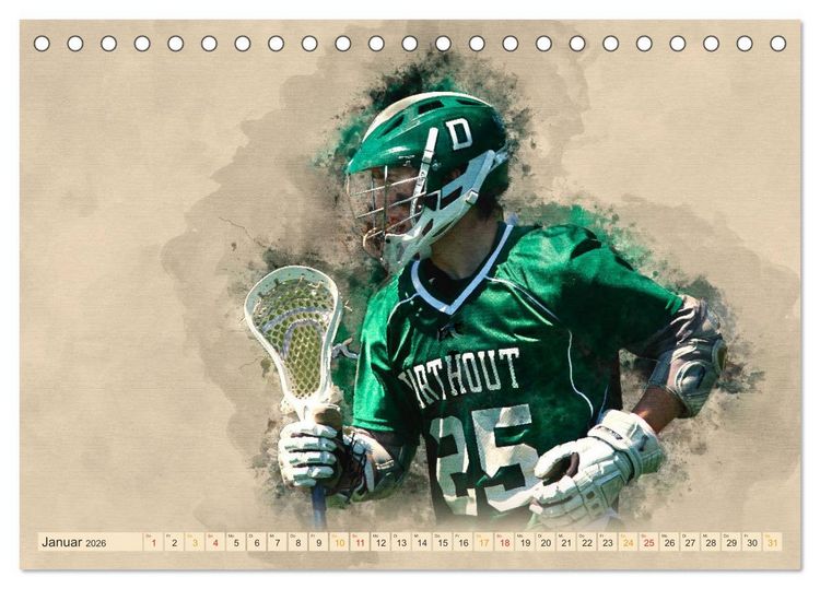 Produktbild: Ich liebe Lacrosse (Tischkalender 2026 DIN A5 quer), CALVENDO Monatskalender