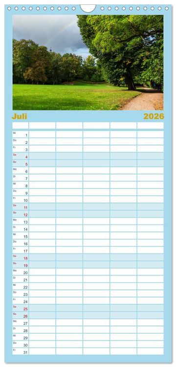 Produktbild: Familienplaner 2026 - Residenzstadt Gotha - Reise durch das sch&ouml;ne Th&uuml;ringen mit 5 Spalten (Wandkalender, 21 x 45 cm) CALVENDO