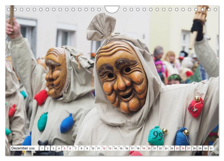 Produktbild: Fasnet in Oberschwaben und auf der Alb (Wandkalender 2026 DIN A4 quer), CALVENDO Monatskalender