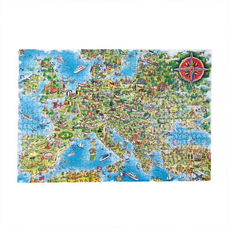 Produktbild: Puzzle De.tail Europa-Karte (1000 Teile) DT1000-16