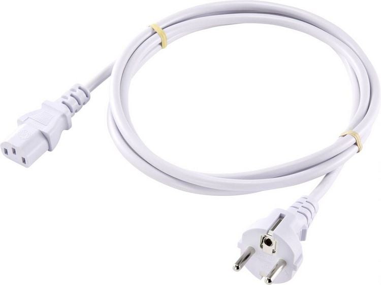 Produktbild: Sygonix SY-5043494 Kaltger&auml;te Anschlusskabel Wei&szlig; 2.00m