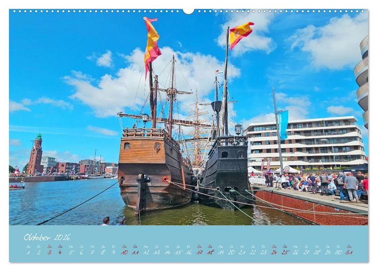 Produktbild: SAIL Bremerhaven. Segelspektakel zum Wegtr&auml;umen (hochwertiger Premium Wandkalender 2026 DIN A2 quer), Kunstdruck in Hochglanz