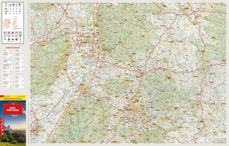 Produktbild: MARCO POLO Reisekarte Deutschland 11 Baden-W&uuml;rttemberg 1:225.000