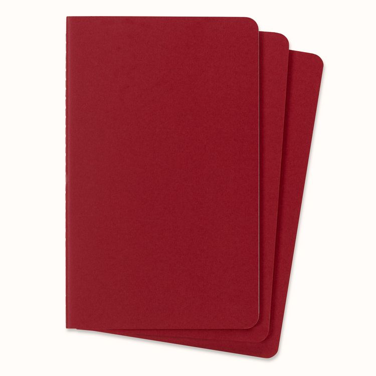 Produktbild: Moleskine Cahier Pocket Ruled Red Cover L. 3er Pack