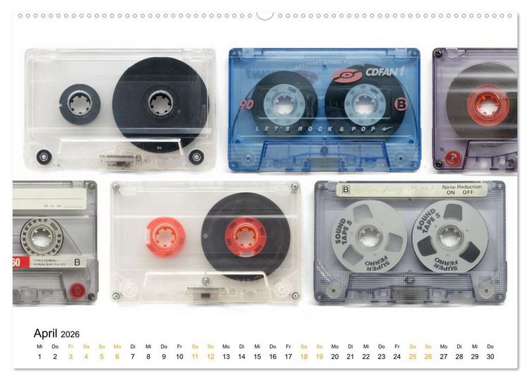 Produktbild: Audio Tapes (Wandkalender 2026 DIN A2 quer), CALVENDO Monatskalender
