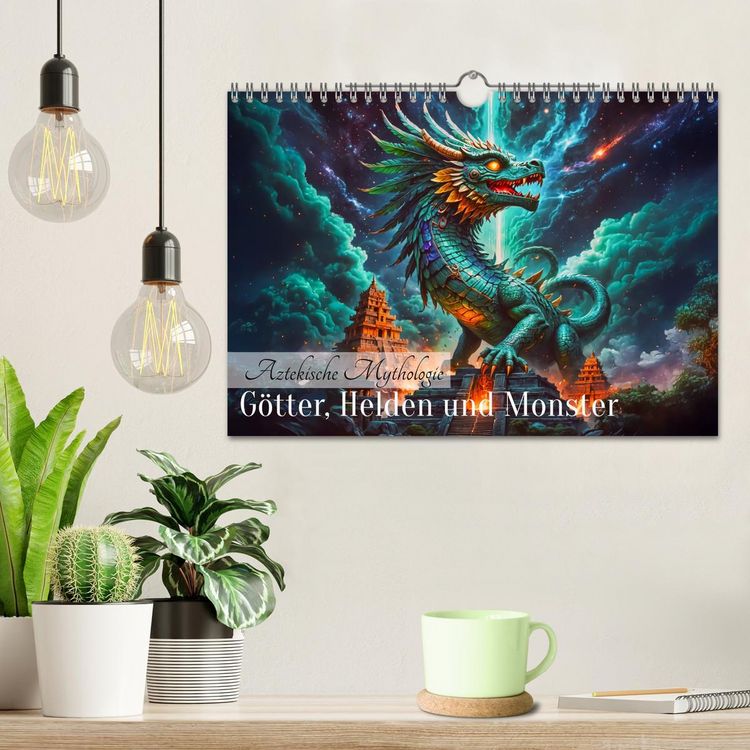 Produktbild: Aztekische Mythologie - G&ouml;tter, Helden und Monster (Wandkalender 2026 DIN A4 quer), CALVENDO Monatskalender