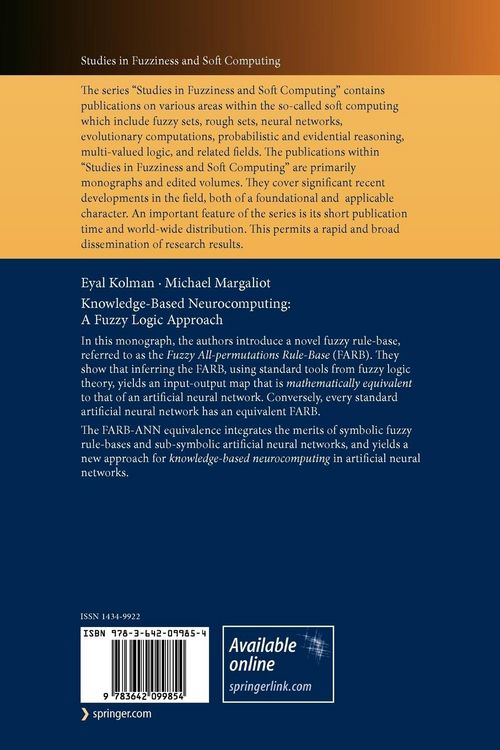 Produktbild: Knowledge-Based Neurocomputing: A Fuzzy Logic Approach