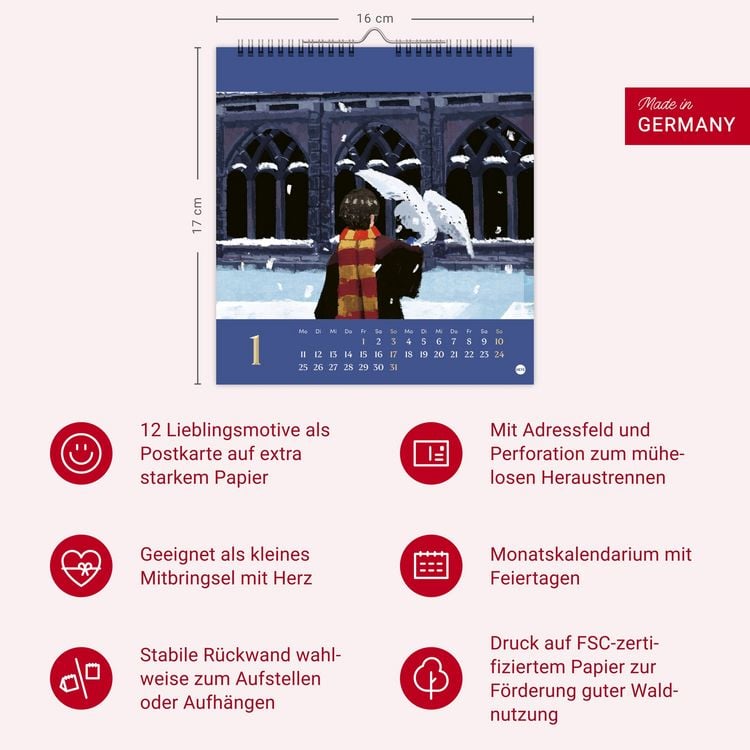 Produktbild: Harry Potter Postkartenkalender 2027
