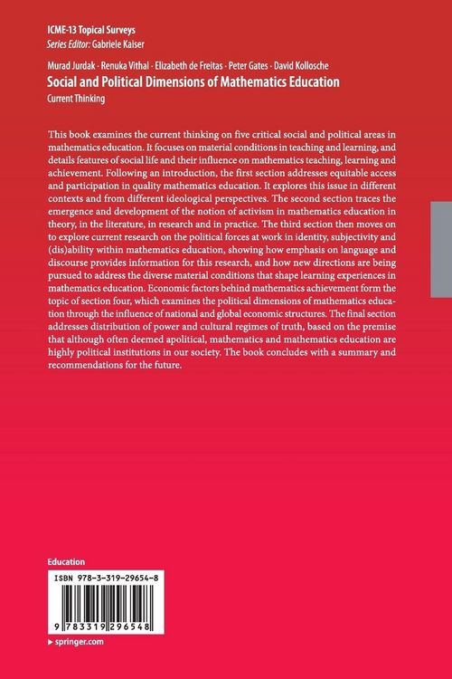 Produktbild: Social and Political Dimensions of Mathematics Education