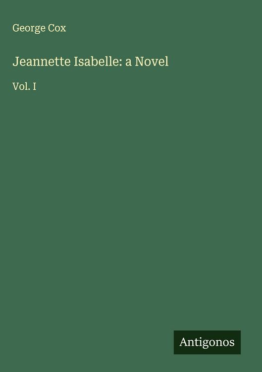 Produktbild: Jeannette Isabelle: a Novel