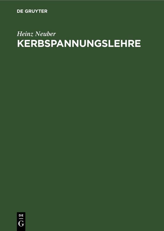 Produktbild: Kerbspannungslehre