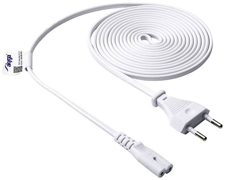 Produktbild: Akyga Strom Adapterkabel [1x Euro-Stecker - 1x Kleinger&auml;te-Buchse C7] 3.00m Wei&szlig;
