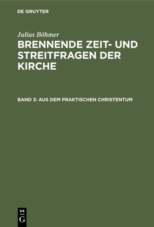 Produktbild: Aus dem praktischen Christentum