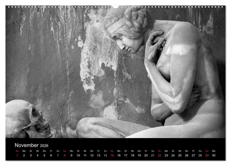 Produktbild: Lebende Steine - Skulpturen auf dem Friedhof Staglieno (Wandkalender 2026 DIN A2 quer), CALVENDO Monatskalender