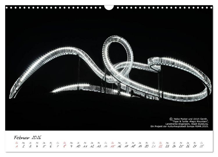Produktbild: Nachtschicht - N&auml;chtliche Impressionen vom Ruhrgebiet und dem Niederrhein (Wandkalender 2026 DIN A3 quer), CALVENDO Monatskalender