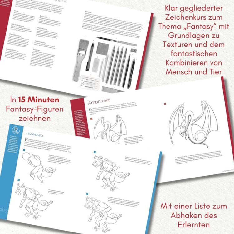 Produktbild: Die Kunst des Zeichnens 15 Minuten - Fantasy
