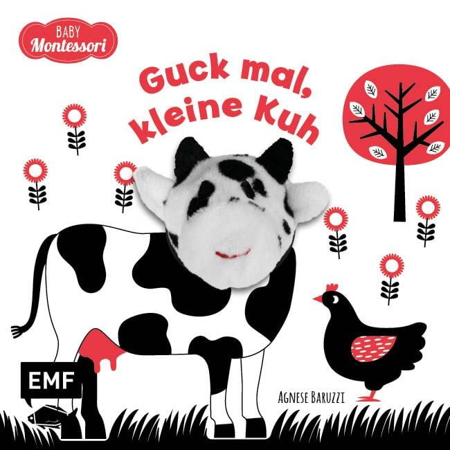 Produktbild: Kontrastbuch f&uuml;r Babys mit Fingerpuppe: Guck mal, kleine Kuh