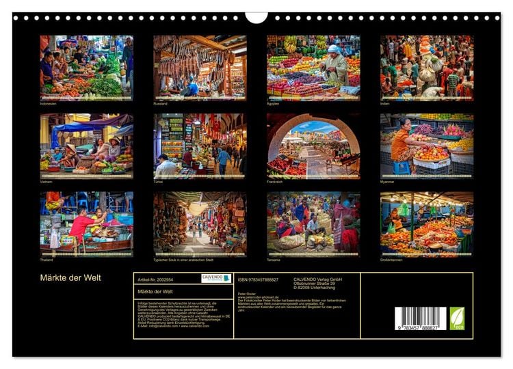 Produktbild: M&auml;rkte der Welt (Wandkalender 2026 DIN A3 quer), CALVENDO Monatskalender