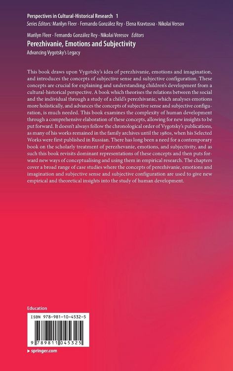 Produktbild: Perezhivanie, Emotions and Subjectivity