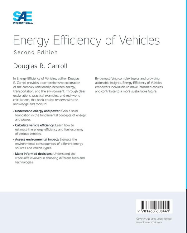 Produktbild: Energy Efficiency of Vehicles, Second Edition