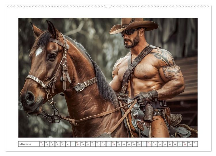 Produktbild: Im Bann des Cowboys (Wandkalender 2026 DIN A2 quer), CALVENDO Monatskalender