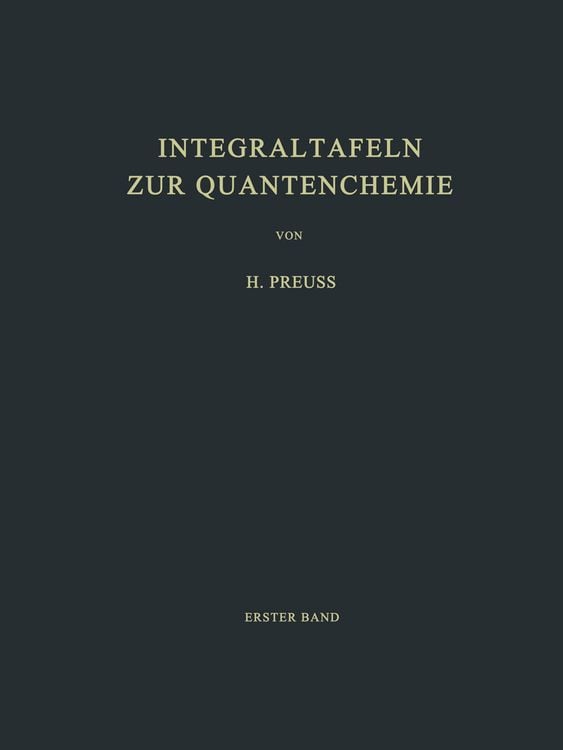 Produktbild: Integraltafeln zur Quantenchemie