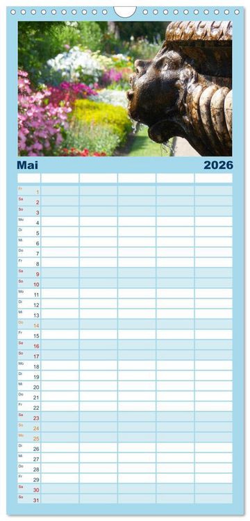 Produktbild: Familienplaner 2026 - Sch&ouml;ne Wasserspiele mit 5 Spalten (Wandkalender, 21 x 45 cm) CALVENDO
