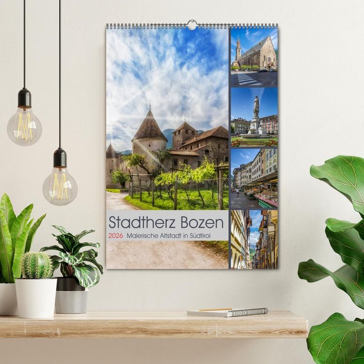 Produktbild: Stadtherz BOZEN (Wandkalender 2026 DIN A2 hoch), CALVENDO Monatskalender