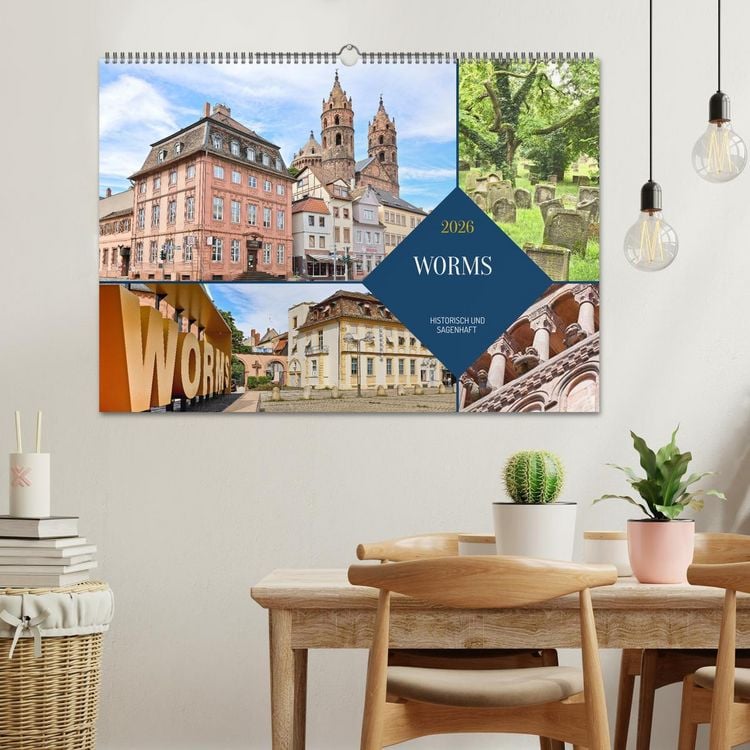Produktbild: Worms - historisch und sagenhaft (Wandkalender 2026 DIN A2 quer), CALVENDO Monatskalender