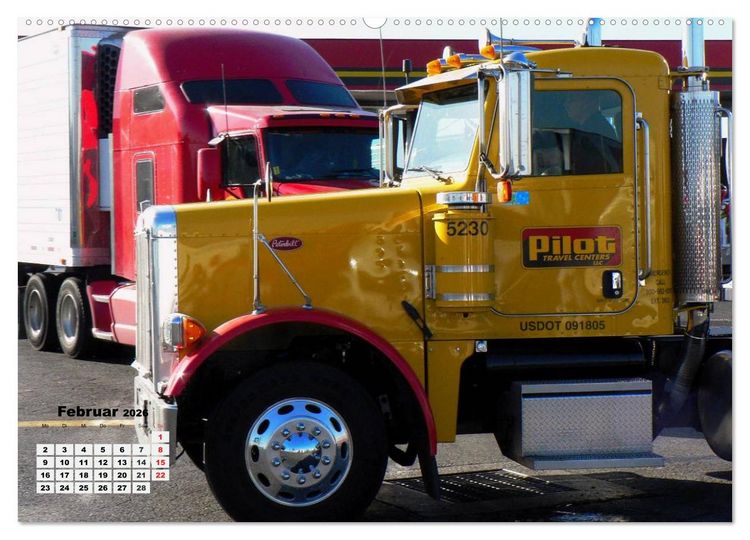 Produktbild: US-Trucks. Faszination Langhauber (Wandkalender 2026 DIN A2 quer), CALVENDO Monatskalender