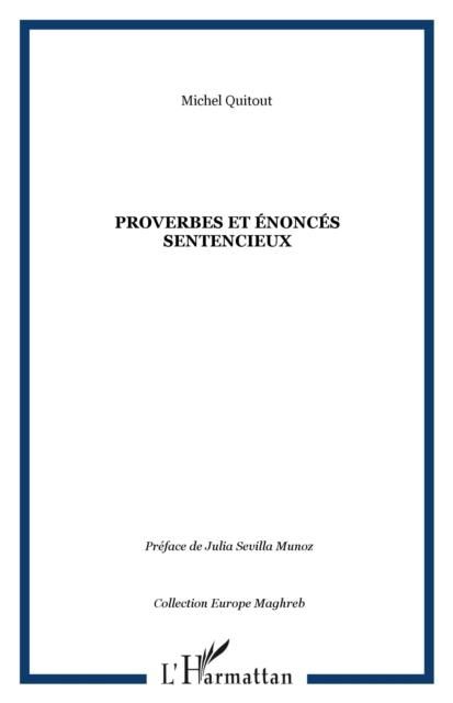 Produktbild: Proverbes et enonces sentencieux