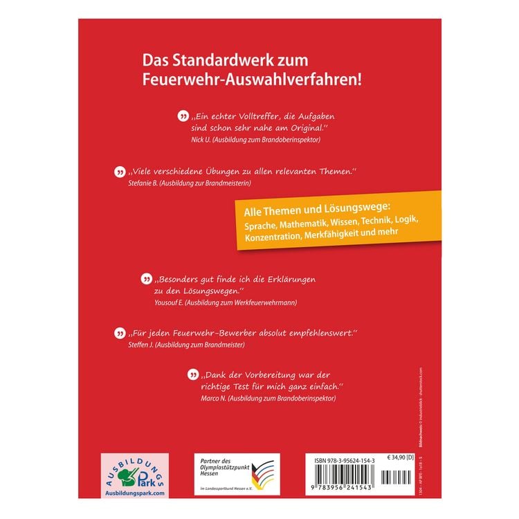 Produktbild: Einstellungstest Feuerwehr: Pr&uuml;fungspaket mit Testsimulation