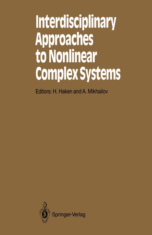 Produktbild: Interdisciplinary Approaches to Nonlinear Complex Systems