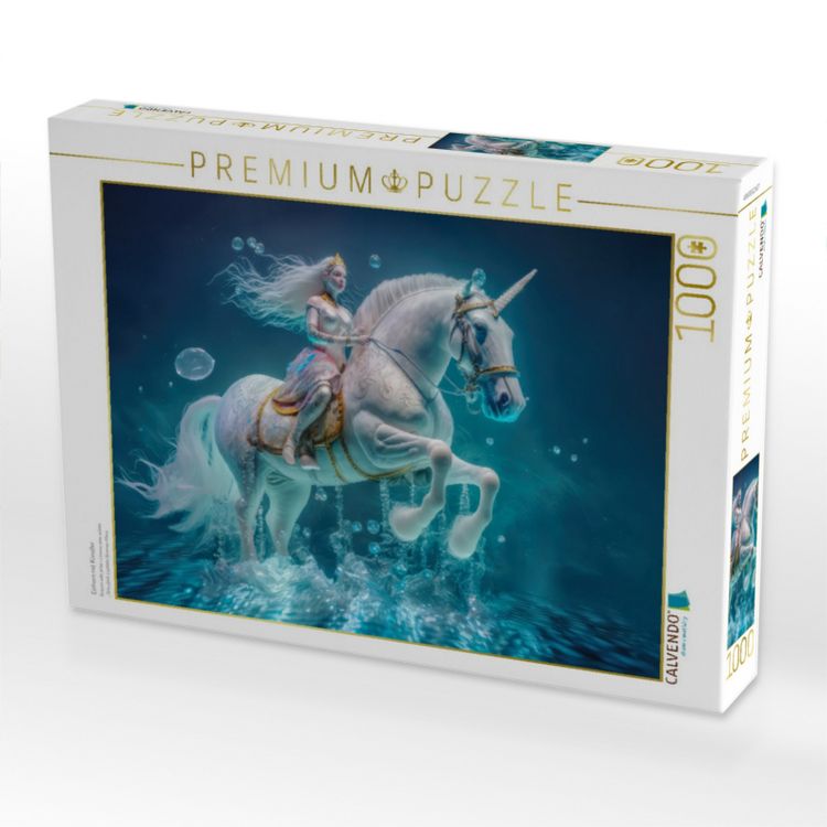 Produktbild: CALVENDO Puzzle Einhorn mit K&uuml;nstler | 1000 Teile Lege-Gr&ouml;&szlig;e 64x48cm Foto-Puzzle f&uuml;r gl&uuml;ckliche Stunden