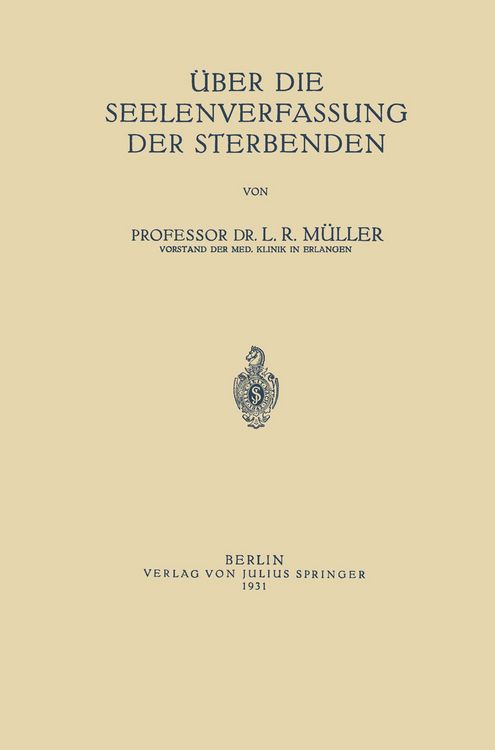 Produktbild: &Uuml;ber die Seelenverfassung der Sterbenden
