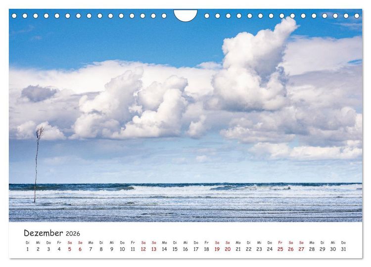 Produktbild: Nordsee, Meer, Strand und Wind (Wandkalender 2026 DIN A4 quer), CALVENDO Monatskalender