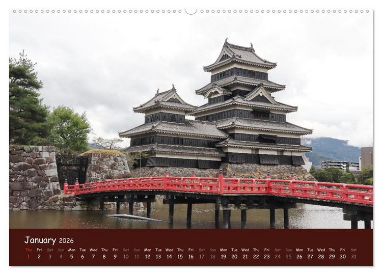 Produktbild: Japan - modern and traditional (High Quality Premium Wall Calendar 2026 DIN A2 landscape),CALVENDO 12 Month Wall Calendar