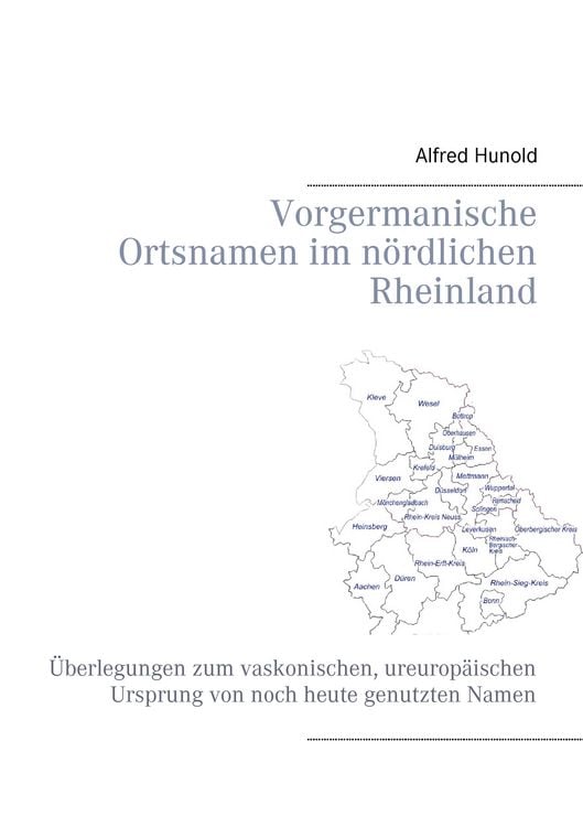 Produktbild: Vorgermanische Ortsnamen im n&ouml;rdlichen Rheinland