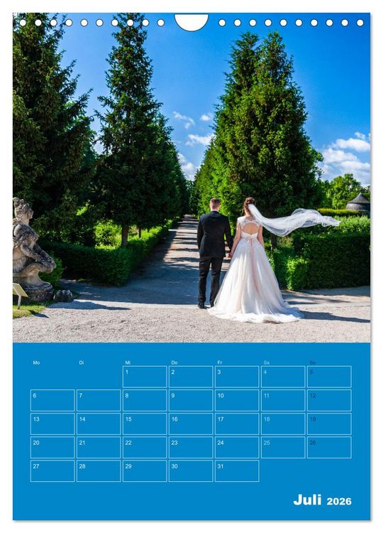 Produktbild: Hochzeitsfeeling (Wandkalender 2026 DIN A4 hoch), CALVENDO Monatskalender