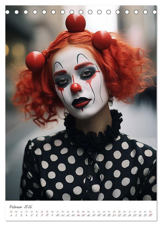 Produktbild: Misses Clown (Tischkalender 2026 DIN A5 hoch), CALVENDO Monatskalender